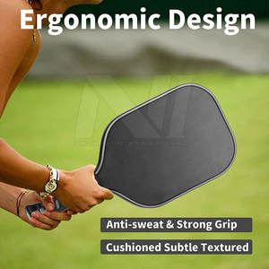 Raquettes de pickleball en fibre de carbone de haute qualité 2024, logo personnalisé, antidérapant, filet en nylon en fibre de carbone, taille standard, poignées - Product Image 4