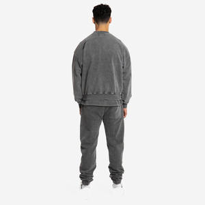 Sweat-shirt à col ras du cou lavé à l'acide surdimensionné PULLOVER Drop Shoulder Heavyweight Thick Vintage Washed Hoodies 100% Cotton - Product Image 6