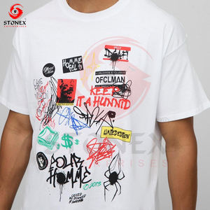 Heavyweight Boxy Tshirt Summer Hot Cotton Printing Blank Streetwear Clothing Boxy Fit Plain <b>Mens</b> Tshirt - Product Image 5