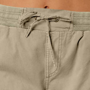 กางเกงวิ่งเอวสูงคุณภาพดีสำหรับผู้หญิง ระบายอากาศได้ดี แห้งเร็ว เหมาะสำหรับฤดูร้อน ออกกำลังกายกลางแจ้ง สีพื้น ผ้าออกซ์ฟอร์ด เอวยางยืด - Product Image 2