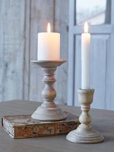 Porte-bougie en bois de manguier, support à bougie en bois - Product Image 4