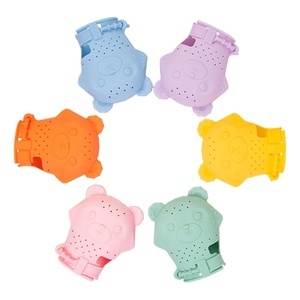 Mordedor Sensorial en Forma de Oso de Dibujos Animados para Bebés Recién Nacidos, Juguete Masticable de Silicona de Grado Alimenticio y Guantes - Product Image 1