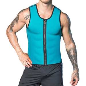 เสื้อกล้ามมีซิปสำหรับผู้ชาย,เสื้อสีพื้นตัดโลโก้ได้ตามต้องการเสื้อแขนกุดสำหรับใส่ออกกำลังกายเล่นโยคะ - Product Image 1