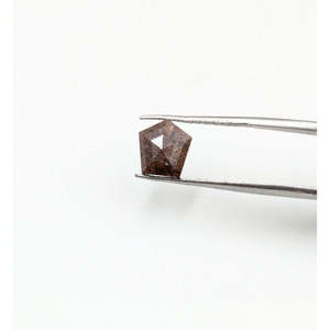 Diamant naturel de 7,3-7,8 mm, forme pentagone facettée, couleur sel et poivre, clarté VS2, certifié IGI, pour la fabrication de bijoux, cristal - Product Image 3