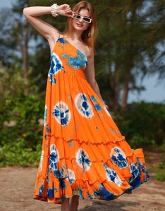 Goddess Tie Dye Kiana/Maxi Boho <b>Dress</b> 100% Cotton Formal A-Line - Product Image 5
