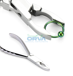 2 in 1 Stainless Steel Ring Opening & Closing <b>Pliers</b> Instrument <b>Set</b> for Body Piercing Tool & Jewelry Forceps Powered Machinery - Product Image 4