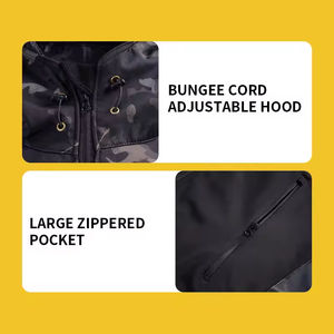 Veste tactique d'hiver pour homme OEM, softshell, imperméable, coupe-vent, respirante, grande taille, col montant, fermeture éclair, solide, randonnée - Product Image 5