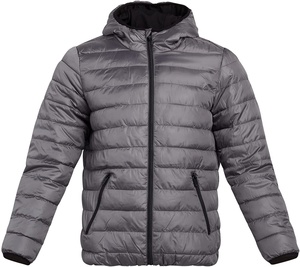 Veste d'hiver courte en duvet épaisse et brillante, vente chaude, taille plus, orange, sur mesure OEM ODM, fermeture éclair classique, veste matelassée pour homme - Product Image 2