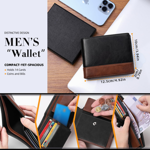 Cartera abierta de estilo Vintage de cuero PU, tarjetero de alta calidad para negocios, cartera multitarjeta, monedero para uso en efectivo - Product Image 6