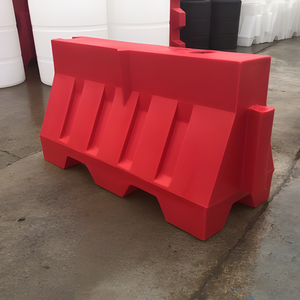 ราวกันตกทางหลวง 120 x 80 x 50 ซม. สีแดง โพลีเอทิลีน (HDPE) หนา 5 มม. แบบปากตัด ระบบล็อค Gem Lock รั้วกั้นนิรภัย - Product Image 3