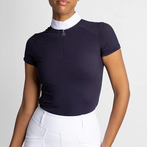 Perfect Fit Women's Equestrian Shirt Buttery Soft High Tech <b>Fabric</b> Custom Clothing Wholesale Baselayer Top Horse Riding Shirts - Product Image 4