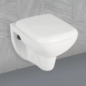 Ensemble de toilette de salle de bain en céramique de style chinois moderne bol carré suspendu au mur double chasse de bonne qualité en gros - Product Image 6