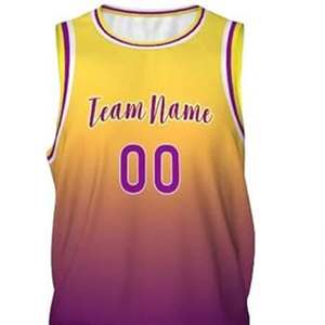 Haute qualité personnalisé votre propre uniforme de basket-ball d'équipe 100% Polyester Logo personnalisé respirant et léger - Product Image 3