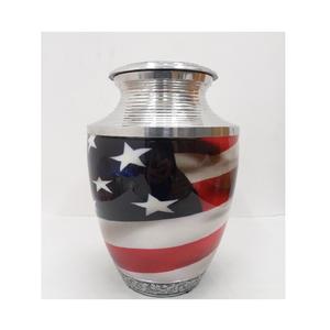 Urna de cremación de Metal personalizable europea de gran capacidad, urna para adultos hecha a mano para cenizas humanas, exhibición funeraria conmemorativa decorativa - Product Image 4