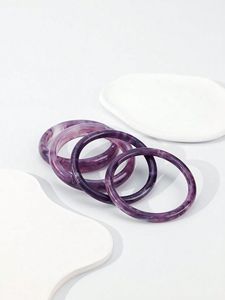 Bracelet en résine ne se décolore jamais irrégulière petite taille résine acrylique ouverture bracelet pour femmes filles clair exquis Bracelet poignet bijoux - Product Image 5