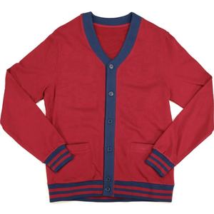 Nueva Universidad Oversize cuello pico bordado de punto último diseño señoras Cardigans Con bolsillos con bordado de chenilla - Product Image 1