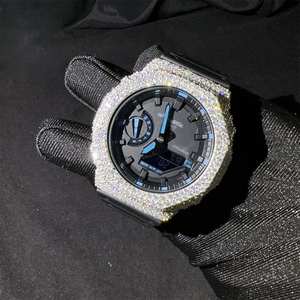 Reloj Mecánico Automático de Alta Calidad, Resistente al Agua, con Correa de Cuero y Cristal de Acero Inoxidable, Estilo Deportivo, Unisex, Hip Hop, Lujoso, con Cristales - Product Image 1