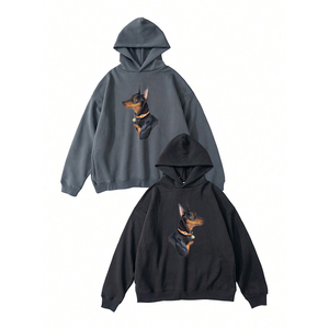 Sweat à capuche vintage de haute qualité, double couche, capuche plus grande, impression numérique sur écran, polaire, sweat à capuche pour homme - Product Image 2