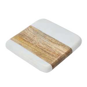 Classic Eco-Friendly Wooden <b>Marble</b> <b>Coasters</b> for Table Decoration Parties Hotel Use-Customizable Dinnerware Set - Product Image 4