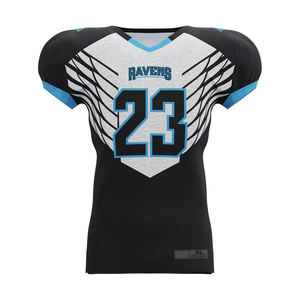 เสื้อเจอร์ซี่อเมริกันฟุตบอลชุดทีมกีฬาออกแบบได้เองพิมพ์ลายแบบสั้นพิมพ์ลายซับลิเมชันเต็มรูปแบบ - Product Image 5