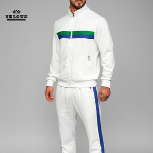 OEM personalizado blanco algodón estampado corte crudo dobladillo borde chándales pantalón para hombres XL alta calidad Jogger Set para la temporada de invierno con el logotipo - Product Image 4