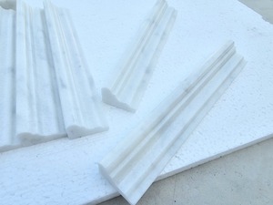 2025 Modern Design Ibiza White Marble Chair <b>Rail</b> Polished Mouldings Made in Turkey Bathroom Kitchen <b>Shower</b> Livingroom Walls - Product Image 4