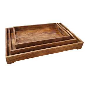 Bandeja para servir postres de madera de acacia, decoración de Mesa para el hogar, Bandejas para servir, calidad premium, productos más vendidos - Product Image 5