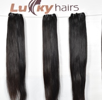 Extensions de cheveux humains indiens vierges non traités Remy, double trame machine, à clipser/tisser, lisses, 100g la pièce, toutes couleurs, personnalisables