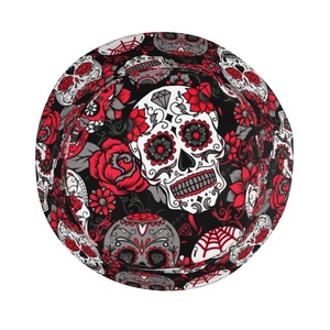 หมวกทรงกระบอกผ้าฝ้ายใส่ได้ทั้งชายและหญิงหมวกกันแดดกลางแจ้งปรับได้ลายดอกไม้กะโหลกสำหรับการเดินทางชายหาดเครื่องแต่งกายแนวสตรีทสไตล์ใหม่2025 - Product Image 4