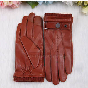Gants tendance en cuir sur mesure pour hommes du Pakistan de haute qualité toutes tailles disponibles pour l'hiver Style uni pour une scène décontractée - Product Image 4