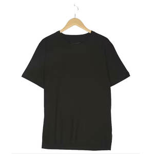 Cuello redondo suelta delgada camiseta en blanco impresión Logo manga corta Camiseta unisex - Product Image 1