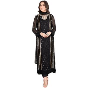 Nouvelles arrivées de robes pour femmes pakistanaises et indiennes, élégantes, formelles, décontractées, pour les fêtes, Salwar Kameez, ensembles Kurti en organza, naturels, pour l'Aïd - Product Image 1