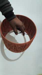 Abat-jour blanc Rafia Coolie Couverture élégante pour votre luminaire - Product Image 4