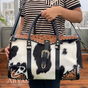 Sac de week-end unisexe en cuir usiné à la main de style vintage Sac de voyage d'affaires ou à usage personnel en cuir de vachette véritable personnalisé - Product Image 1