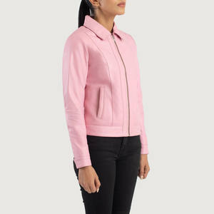 Chaquetas elegantes de cuero genuino para mujer, venta al por mayor, de alta calidad, duraderas, hechas a medida, prendas de vestir exteriores elegantes para mujer, moda - Product Image 2