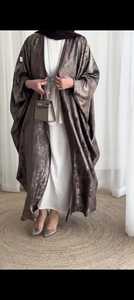 Elegante modesto bordado a mano de las mujeres importadas brillo Abayas Formal tradicional Dubai vestidos de tela transpirable - Product Image 2