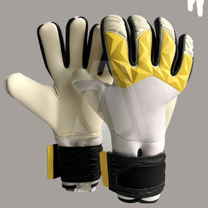 Professional Breathable Waterproof Football Goalkeeper Gloves with Leather Enhanced <b>Fingers</b> Coverage and Adjustable Wrist <b>Strap</b> - Product Image 2