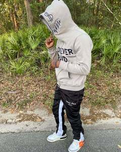 Personnalisé Full Zipper-up Unisexe Vintage Broderie Streetwear Hoodies 100% Coton Sweats à capuche lourds - Product Image 5