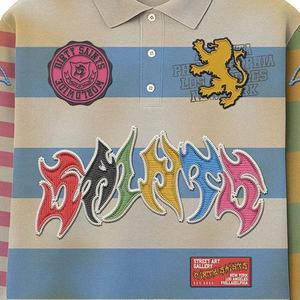 T-shirt Corta da <span class=keywords><strong>Uomo</strong></span> Pesante 300GSM - Stile Retrò Streetwear Ampio, Manica Lunga con Ricamo, Fantasie Personalizzabili - Product Image 4