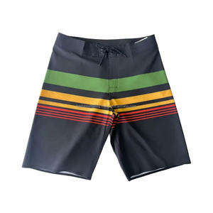 Shorts de plage pour hommes de marque avec logo OEM, séchage rapide, extensibles dans 4 directions, taille fixe avec cordon de serrage - Vente en gros de shorts de surf et de plage - Product Image 3