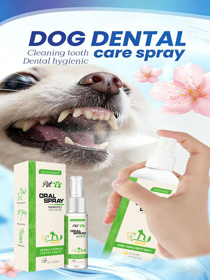 ZouRunAn Pet Oral Spray Probiotic Formula Fresh Breath Care For Dogs ...