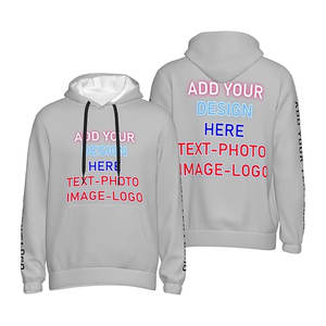 เสื้อฮู้ดกันหนาวมีฮู้ดสำหรับผู้ชายผ้าคอตตอนสีทึบพิมพ์ลายโลโก้ตามสั่ง6XL - Product Image 2