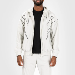 Conjunto Deportivo Personalizado de Dos Piezas para Hombre, Chaqueta y Pantalones Cortavientos con Cremallera, de Poliéster y Algodón, para Invierno - Product Image 4