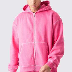 Custom 100% Cotton Tracksuits for <b>Men</b> Boys Comfortable Zipper <b>Hoodie</b> Jogging Sweat Suits Solid Pattern for Training <b>Running</b> Suit - Product Image 2