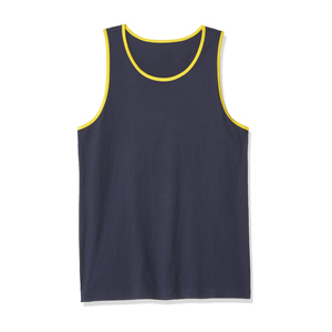 เสื้อกล้ามออกแบบเองสําหรับผู้ชายผ้าฝ้าย 100% ผู้ผลิตอินเดีย OEM ธรรมดาพิมพ์ Sandos ยิมสวมใส่สีที่กําหนดเองออกแบบโลโก้ - Product Image 4