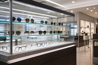 Vitrine de présentation de lunettes en verre LED personnalisée, verrouillable, pour lunettes de soleil optiques, pour boutique de détail