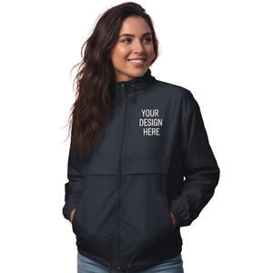 Veste coupe-vent à fermeture éclair brodée personnalisée |   Vêtements d'extérieur légers en polyamide, résistants à l'eau et élégants - Product Image 3