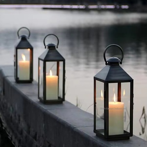 โคมไฟโลหะเทียนสีดำสำหรับตกแต่งบ้านเดือนรอมฎอนโคมไฟตั้งโต๊ะแบบแขวน - Product Image 4