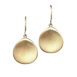 Pendientes Colgantes de Latón con Baño Mate de Oro de 18K, Accesorio de Moda a un Precio Increíble - Product Image 1