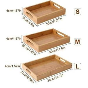 Bandeja de Madera Art Deco para Servir Té, Café y Postres, Ideal para Bodas y Otras Ocasiones - Product Image 3